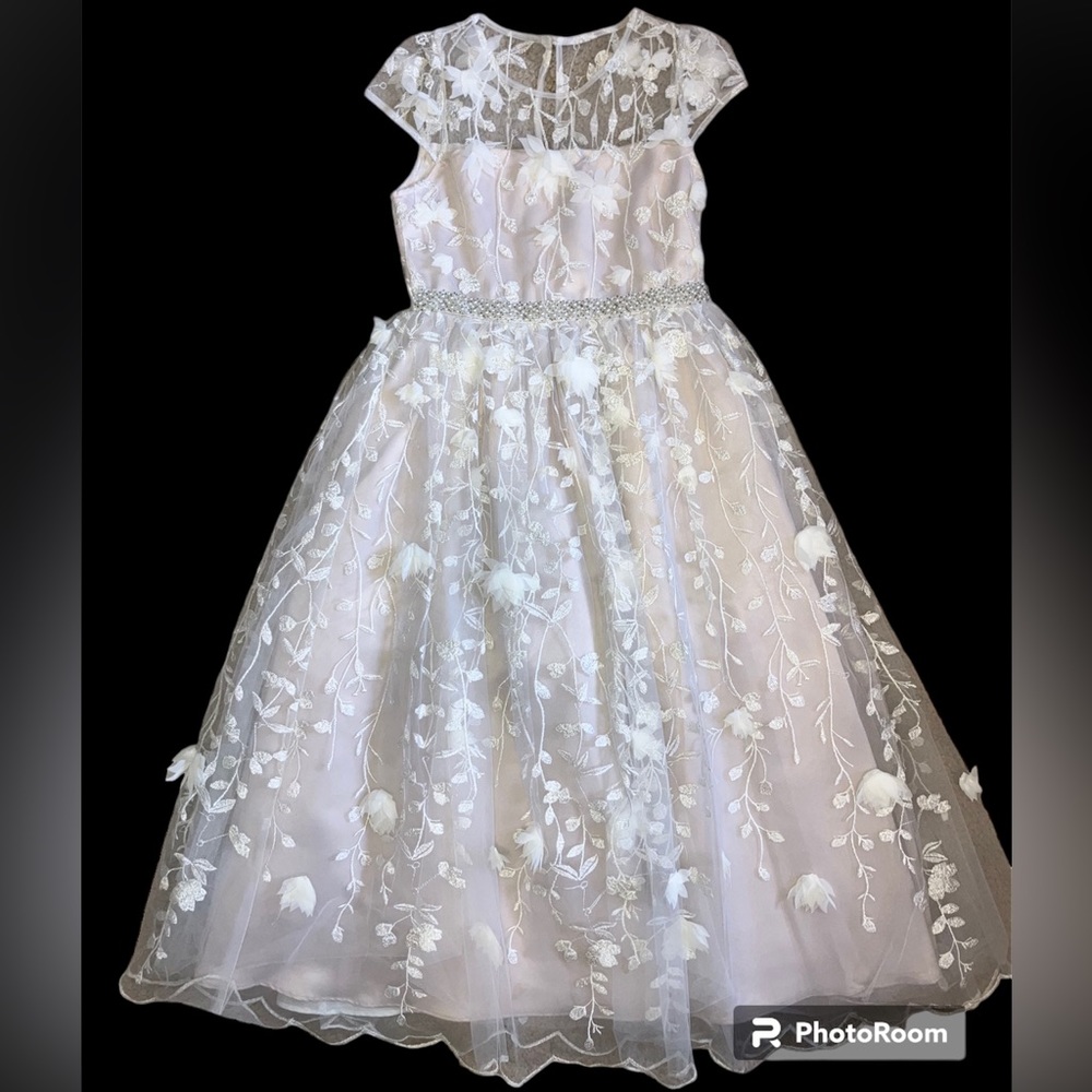 Chantilly Place- cream wedding dress for girls ages 12